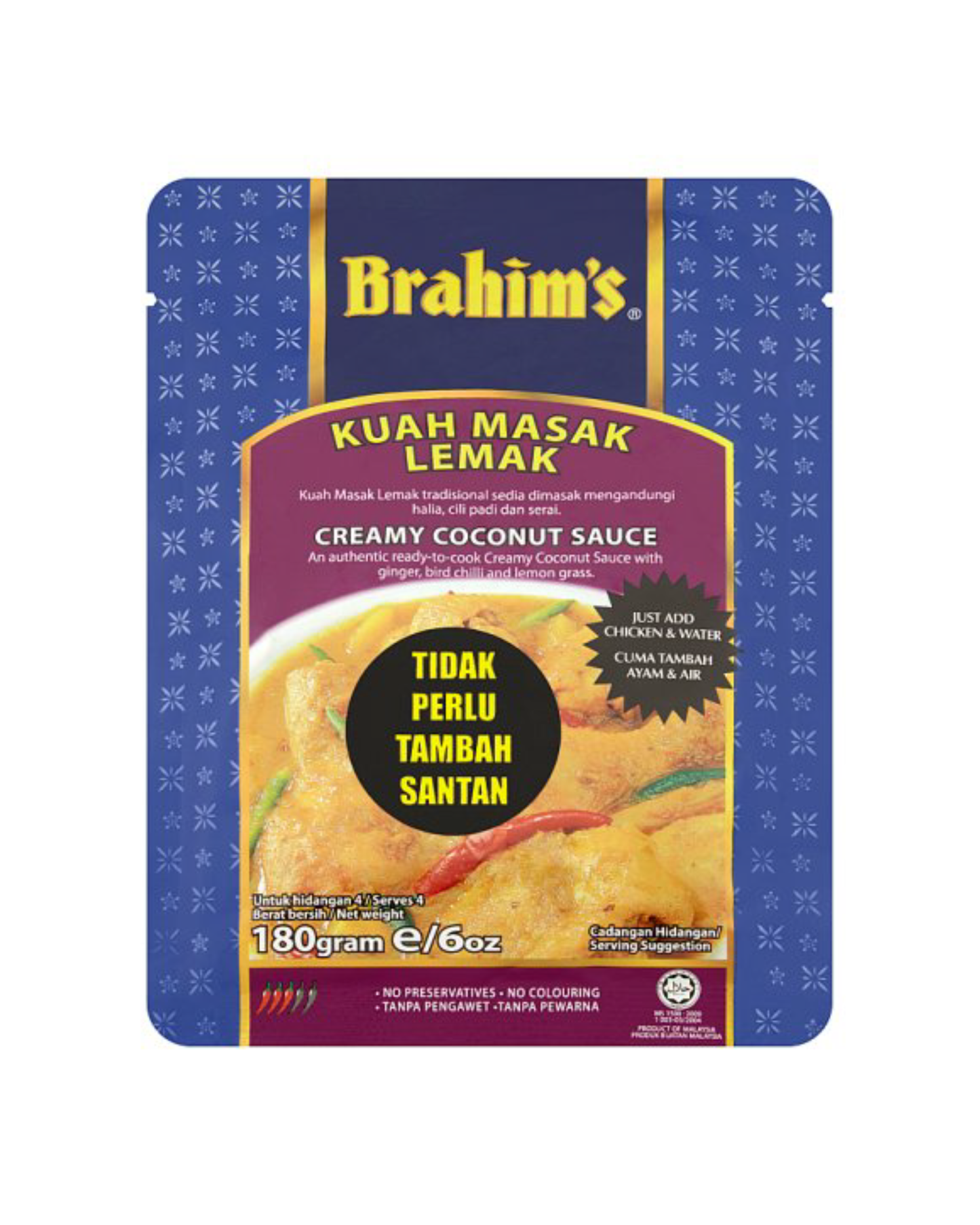 BRAHIM CREAMY COCONUT/MASAK LEMAK SAUCE 180G (-200g)