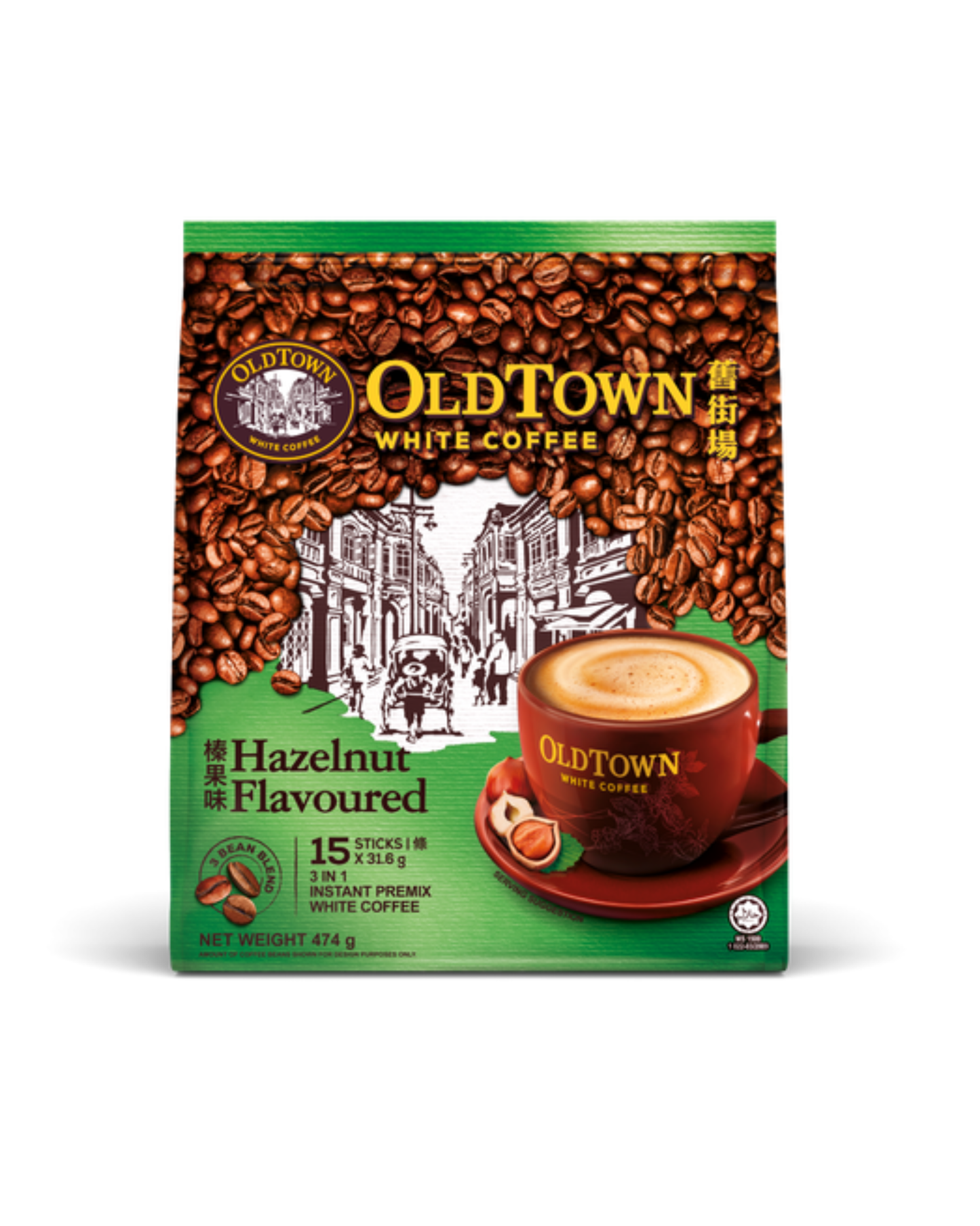 OLDTOWN WC 3IN1 HAZELNUT 15SX31.6G (-800G)