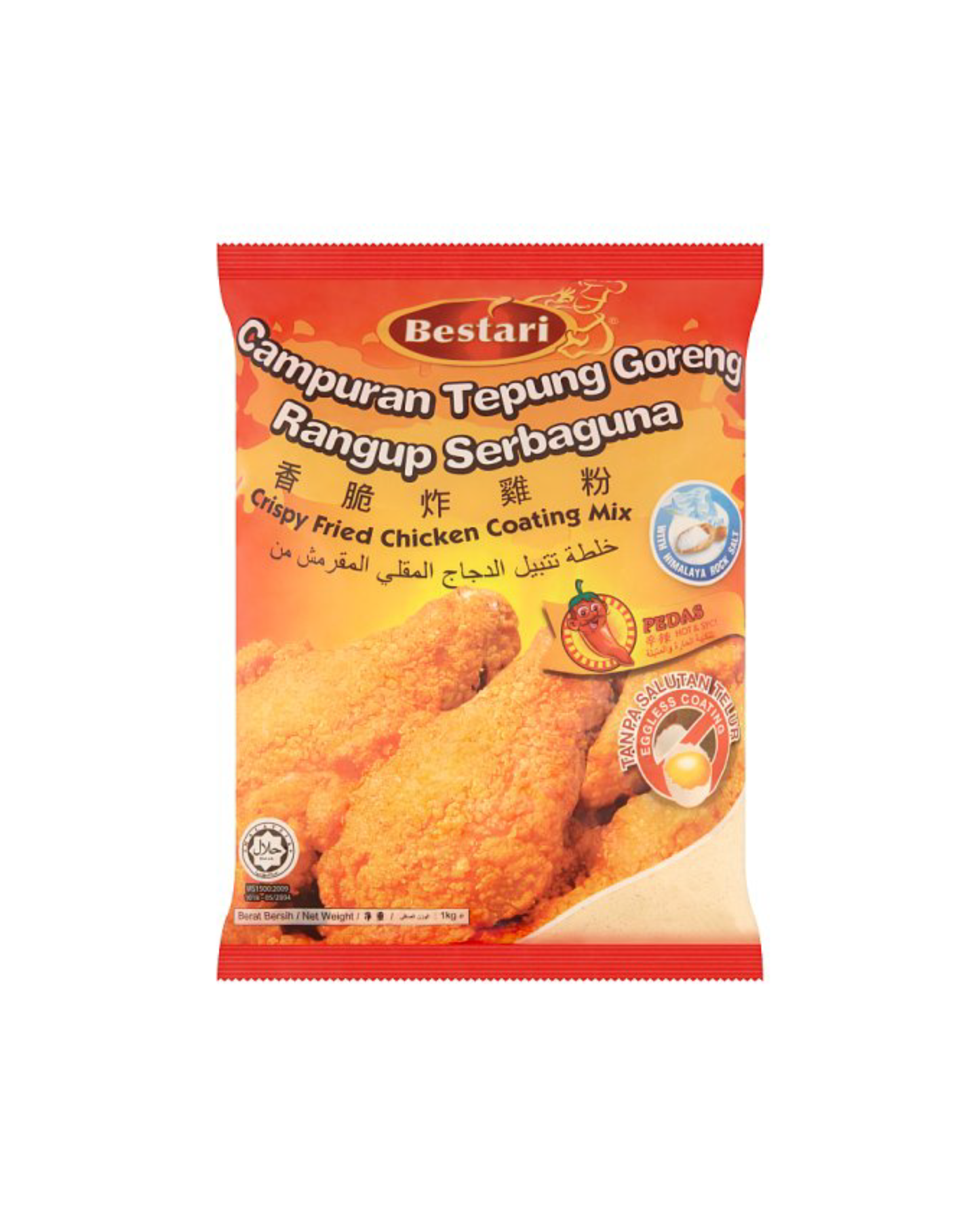 BESTARI FRIED CHIC COATING HOT SPICY 1KG (-1KG)