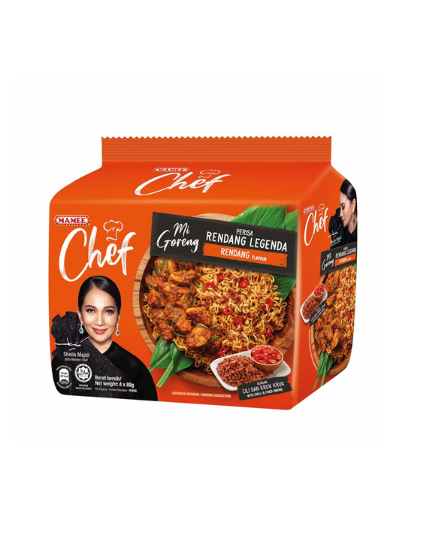 MAMEE CHEF MI GORENG RENDANG 4X89G (-500g)