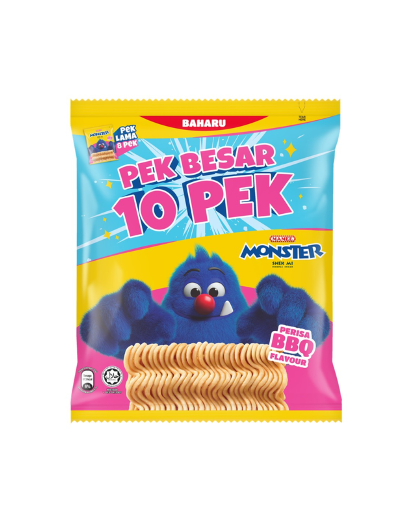 MAMEE MONSTER FP BBQ 10X25G (-400G)