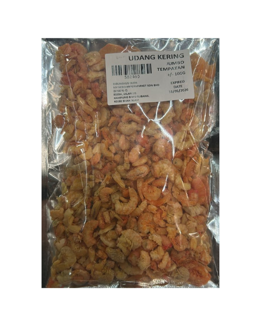 DRIED SHRIMP JUMBO / UDANG KERING TEMPATAN (-100G)